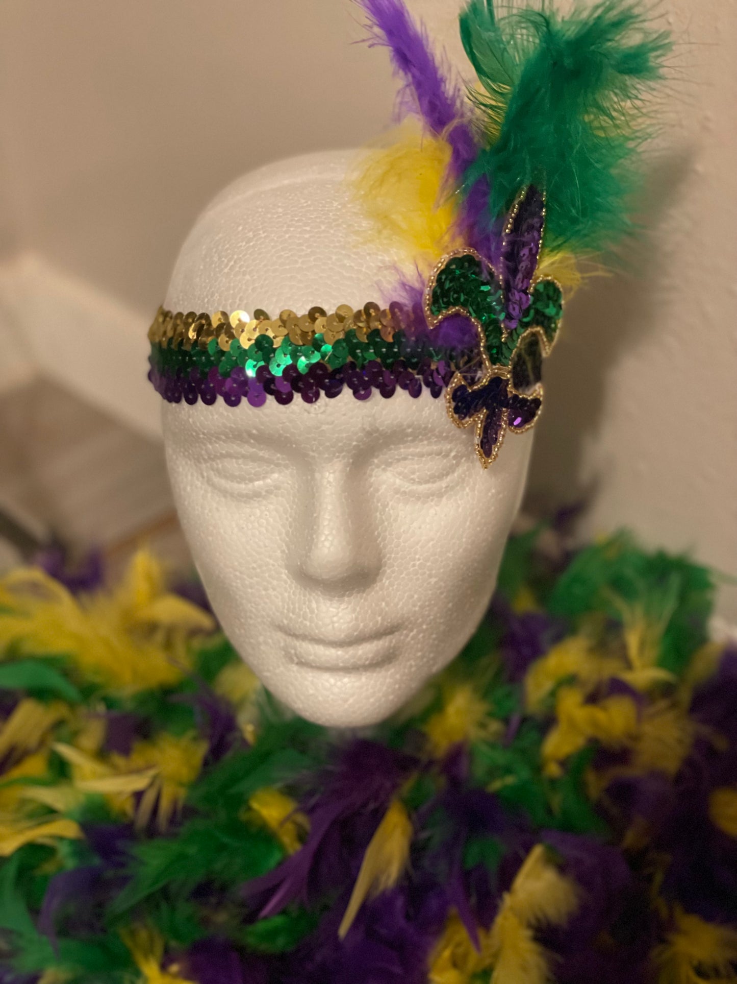 Mardi Gras Sequin headband
